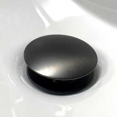 Bathroom sink pop-up drain with-out overflow (Large Top) in Gun Metal finish