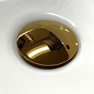 Bathroom sink pop-up drain with-out overflow (Large Top) Champagne Gold