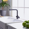 Nassau - Stainless Steel Pull-Out Kitchen Faucet (Aerated spray head) Gun Metal