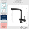 Nassau - Stainless Steel Pull-Out Kitchen Faucet (2 function Spray Head) Gun Metal