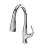 Kauai 1 Handle Swivel Pull-Down Kitchen Faucet Includes Baseplate in Chrome finish