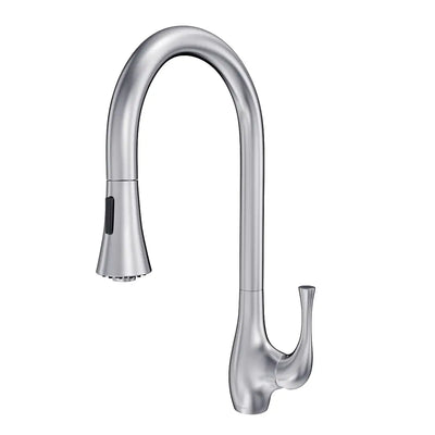Open Box - Yasawa, Pull-Down Kitchen Faucet in Brushed Stainless finish