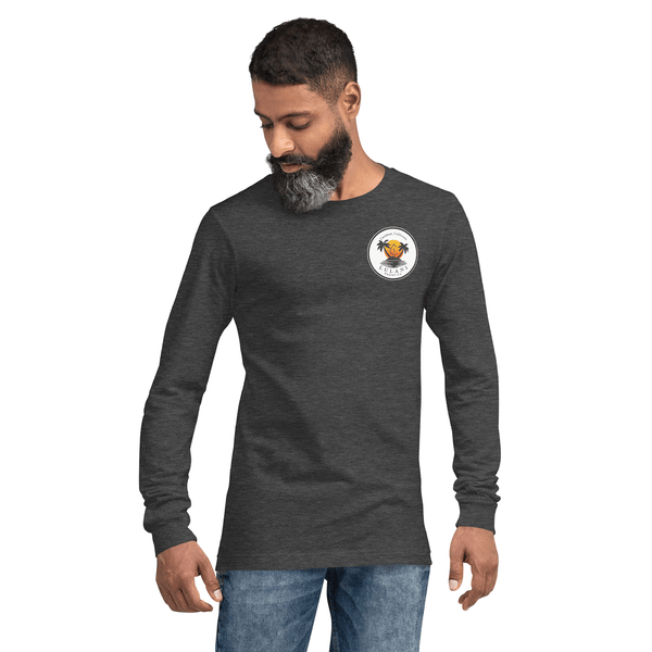Tシャツ・カットソー ^LEATHERY^ Slim fit button layered long sleeve BLACK LRTS510 Lightweight Long Sleeve Tee - Lulani