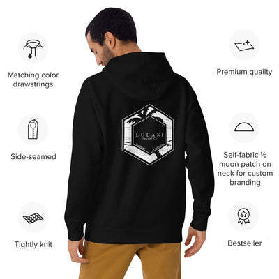 Premium Hoodie with front pocket in Black finish